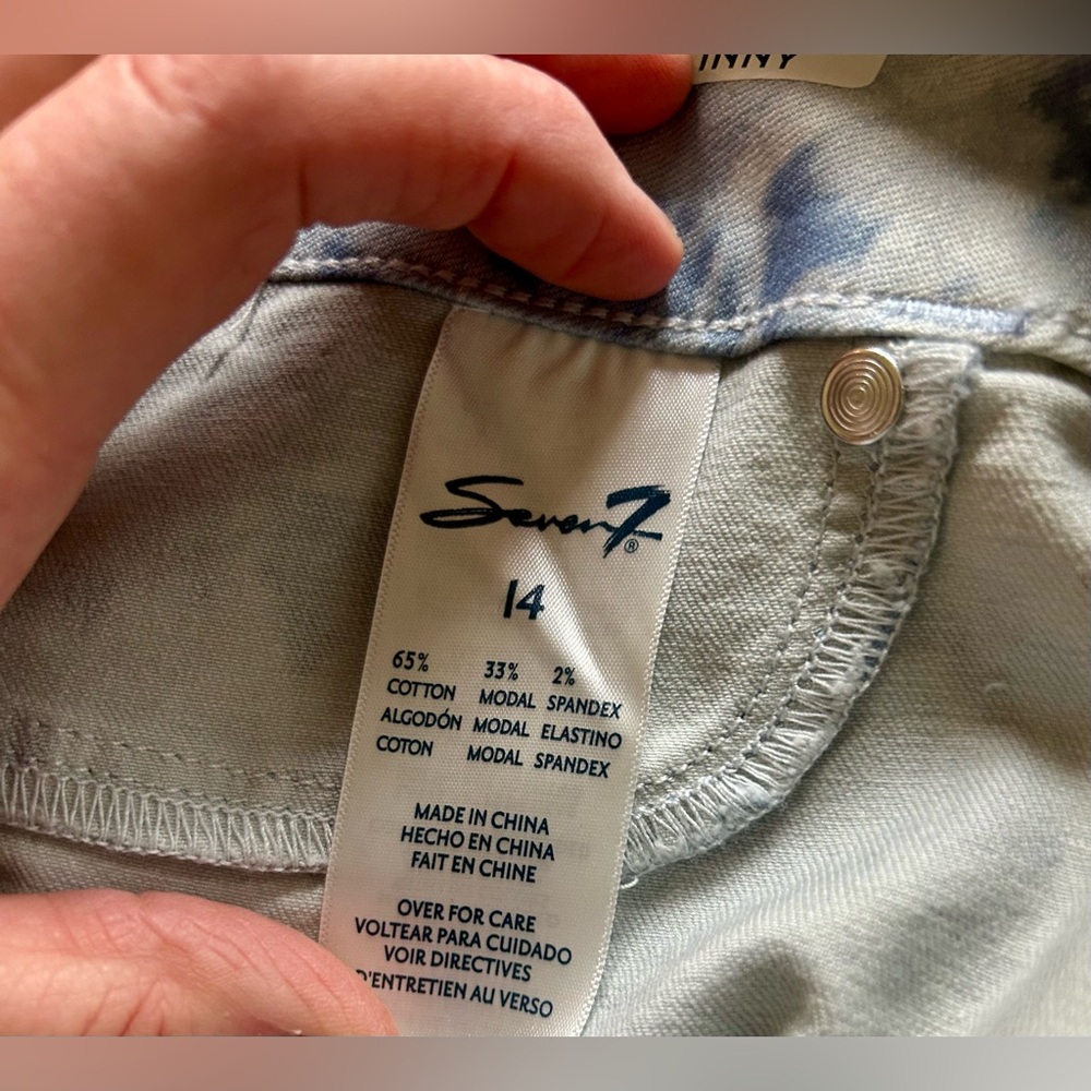 NWT Seven 7 for all Mankind Ankle Curvy Jean High Rise Sunny size 14 - Picture 5 of 5